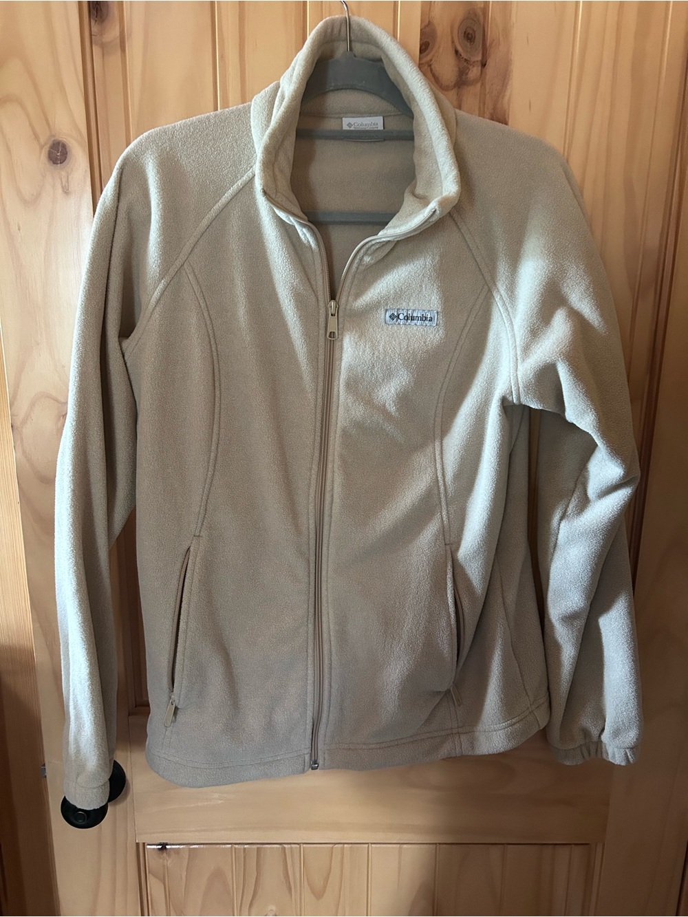 Columbia Women's Beige Full-Zip Teddy Fleece Jacket